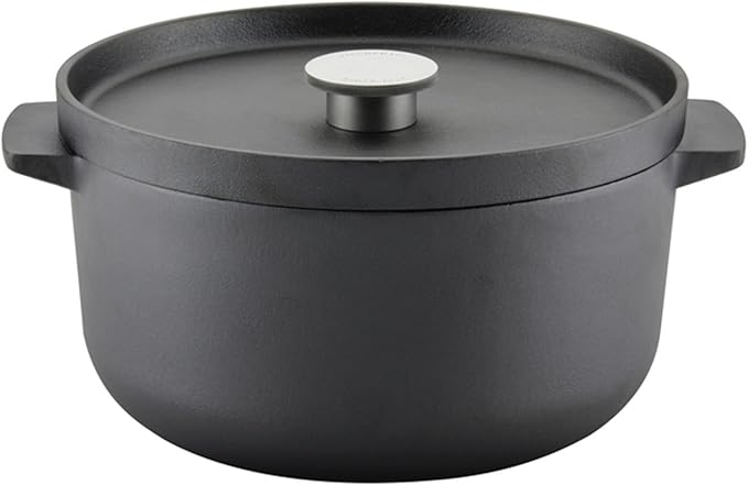 KitchenAid Seasoned Cast Iron Dutch Oven/Casserole, 6 Quart - Black