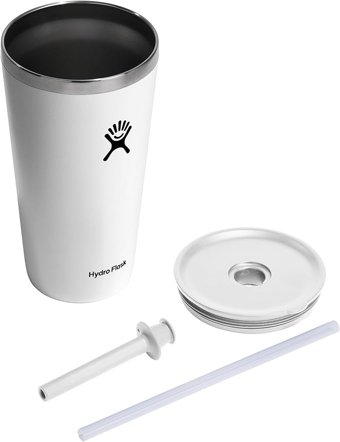 28 OZ All Around Tumbler Straw LID White