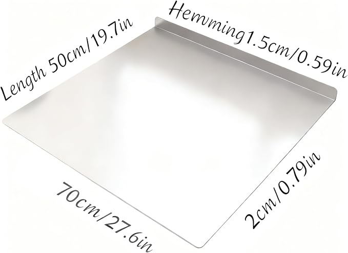 Stainless Steel Cutting Boards for The Kitchen, Suitable for Meat, Fruits, Vegetables, Bread, and Baking Large-sized Cutting Boards (23.6x15.7 in)