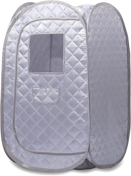 Smartmak Portable Sauna Tent, Foldable One Person Full Body Spa for Detox Therapy Without Steamer - Grey