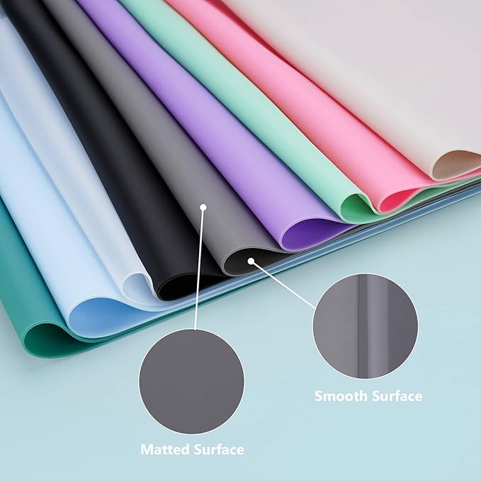 Gartful Extra Large Silicone Mats for Countertop, 28" by 20" Multipurpose Mat, Counter Table Protector, Desk Saver Pad, Placemat Nonstick Nonskid Heat-Resistant Pad, Pink, 2PCS