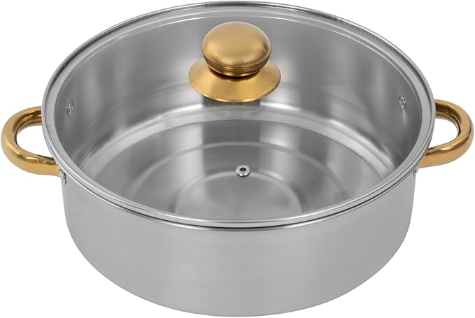 Stainless Steel Steamer Pots, Non-Stick Meat Vegetable Cooking Steam Pot Kitchen Steamer Cooker Dumpling Steamer Cookware Steaming Pots for Induction Cookers, Electric Ceramic Stoves (5-Tier, 28cm)