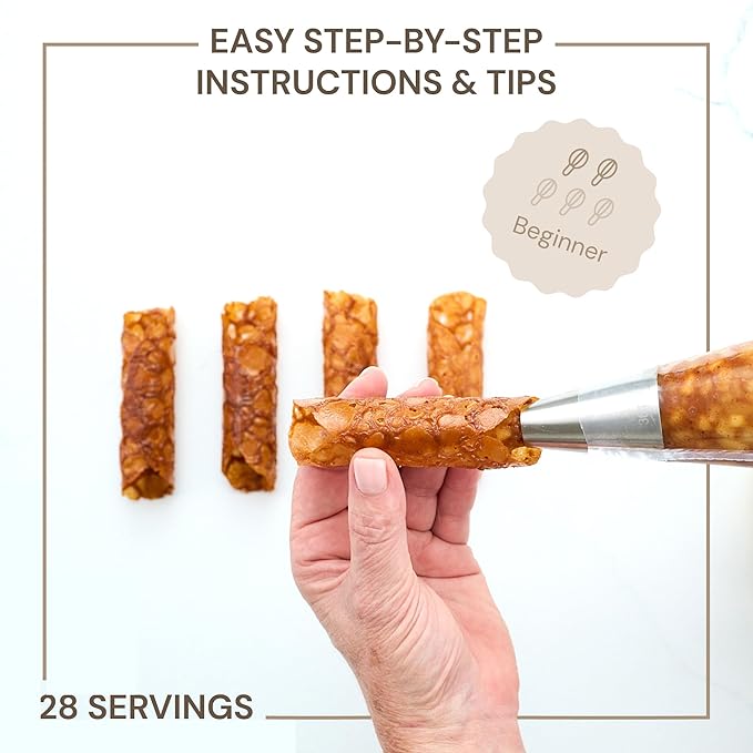 CrumbleCrate Apple Pie Brandy Snaps DIY Baking Kit/Box | All pre-measured ingredients and essential baking tools, Great Baking Gift for Apple Pie Lovers