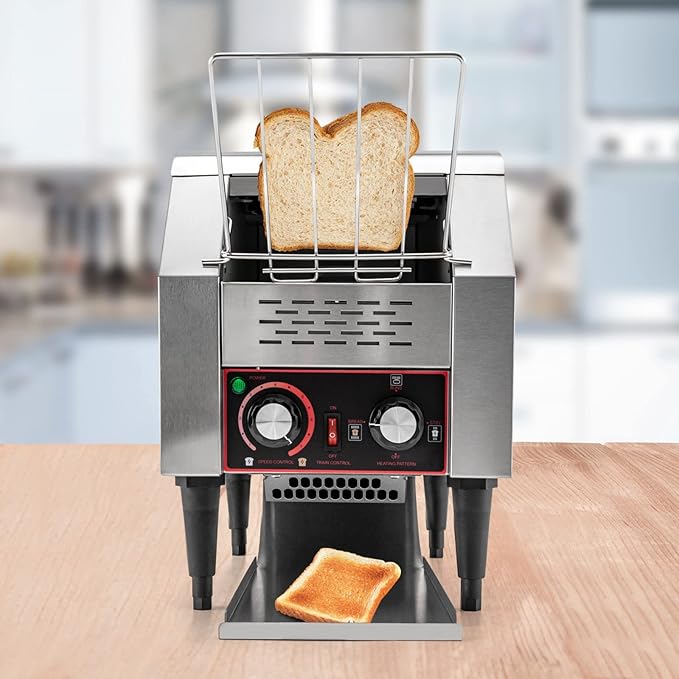 LYNICESHOP Commercial Conveyor Toaster, 150slices/h Stainless Steel Bread Baking Machine Commercial Conveyor Toaster Countertop Electric Restaurant Equipment for Home Restaurants Bakery