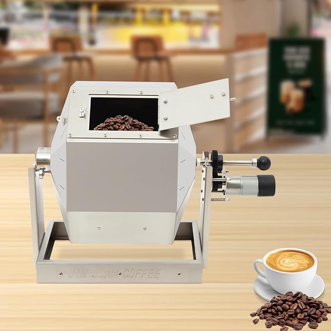 Bepritm Coffee Bean Roaster, 14.5L Stainless Steel Coffees Bean Baking Machine with Speed Controller Drum Type Coffee Beans Baker Peanut Roaster for Home/Commercial Use (14.5L)