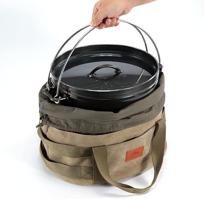camping moon Carry Bag for Dutch Oven Durable Canvas