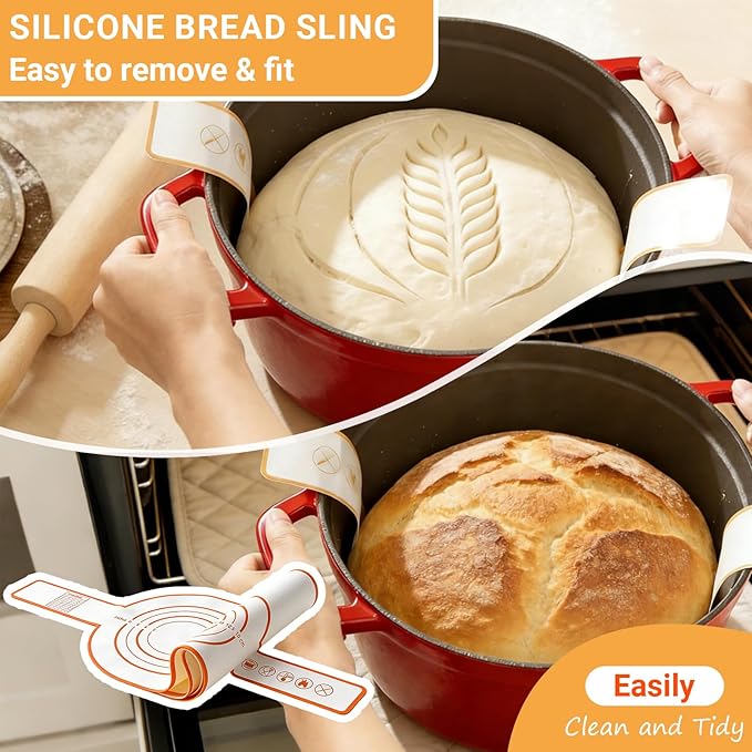 Sourdough Bread Baking Supplies,Sourdough Starter Kit,2 Cotton Rope Banneton Proofing Basket,Bread Proofing Basket Making Tool Kit,Sour Dough Kit Tools,Baking Gifts for Women,Bakers,Wife,Mom