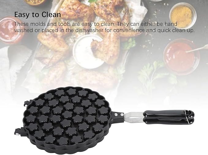 aqxreight Waffle Baking Pan Aluminum Alloy Heat Press Plate Cooking Baking Tool for Household Kitchen