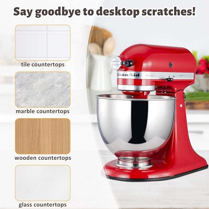 Sliding Mat for KitchenAid Mixer - Metal Mixer Mover Slider Mat Compatible With KitchenAid 4.5-5qt Tilt-Head Stand Mixer, Mixer Sliding Tray