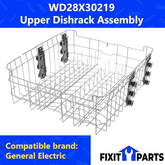 US-Based Supplier – WD28X35779 WD28X30219 Upper Dishrack Assembly works with GE Dishwashers Replaces AP7034202 WD28X25018 WD28X26104 WD28X10347 WD28X25189 WD28X26098 WD28X10352 WD28X22676 and more