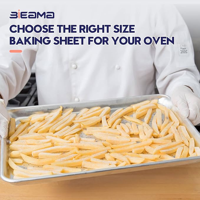 12 Pack Full Size 26" x 18" Aluminum Baking Sheet Pan Perforated, Commercial Bakery Equipment Cookie Sheets, NSF Approved Baking Tray