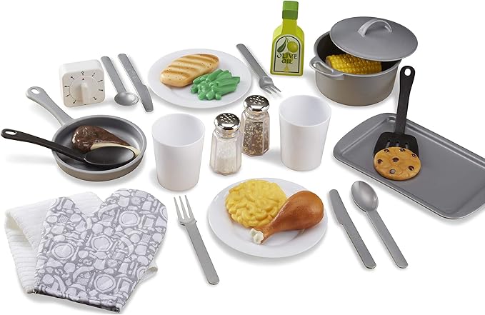 Melissa & Doug 22-Piece Play Kitchen Accessories Set - Utensils, Pot, Pans, and More