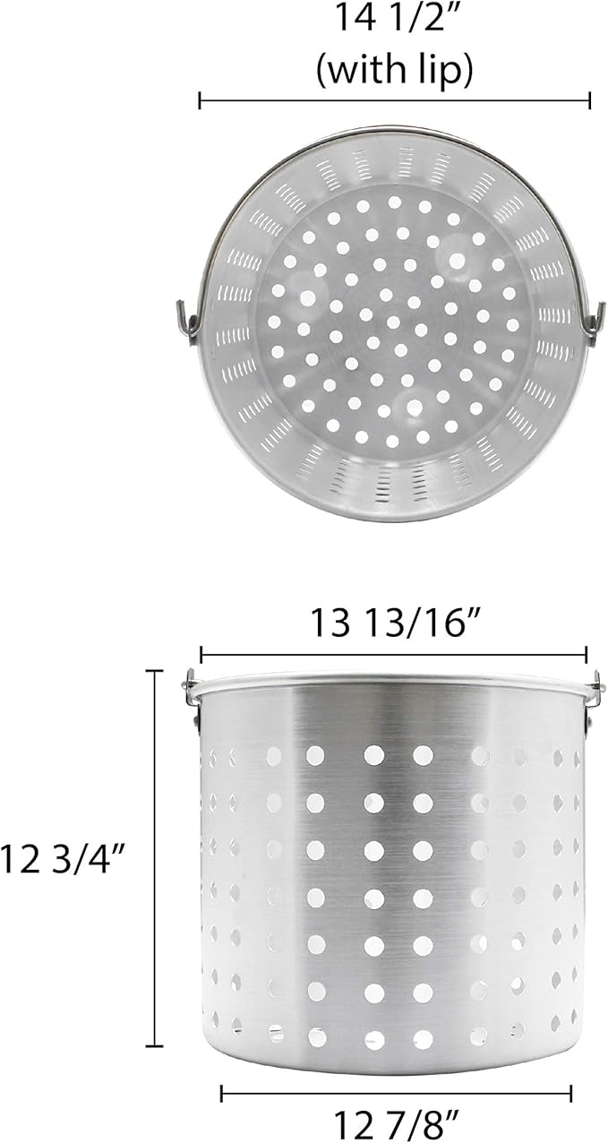 Thunder Group ALSKBK008 Steamer Basket Fits 50 Quart Pot ALSKSP008 & 60 Quart Pot ALSKSP009