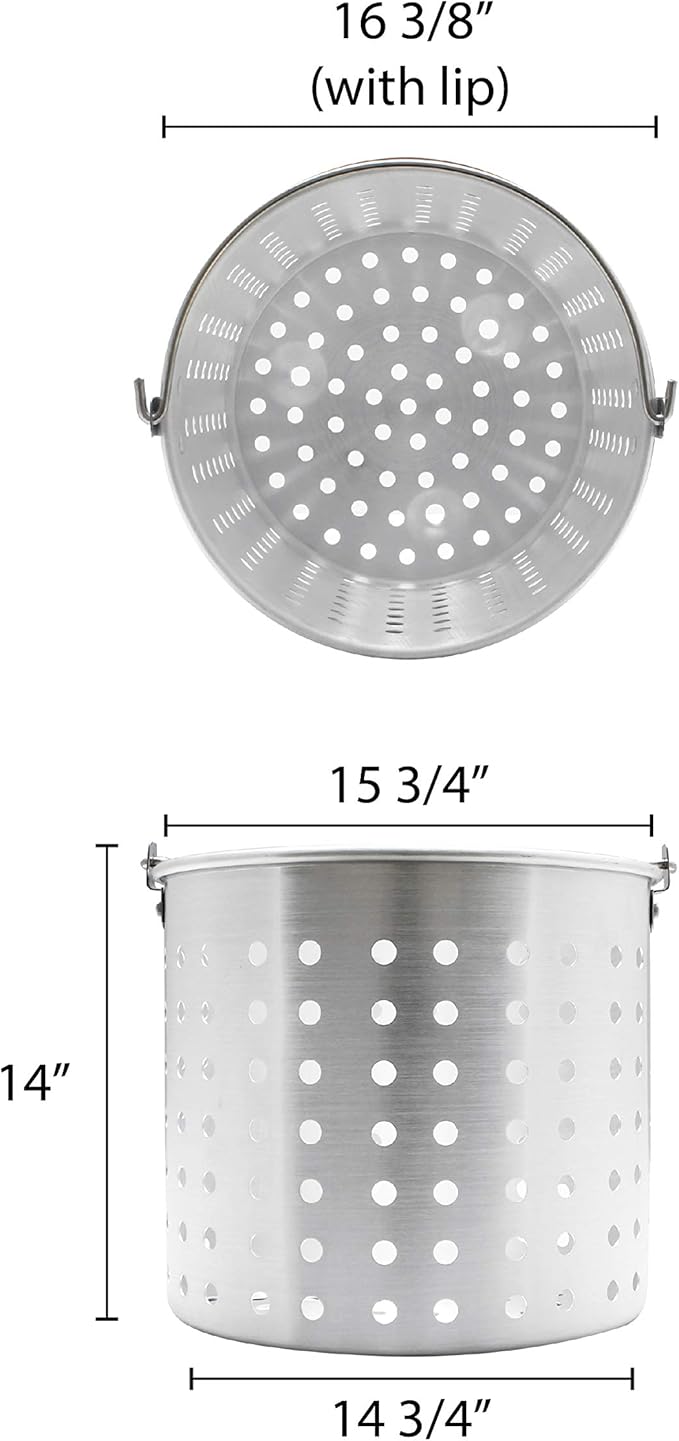 Thunder Group 80-Quart Aluminum Steamer Basket Fits ALSKSP010