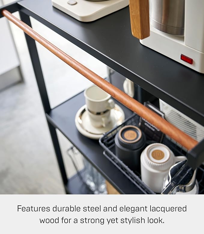YAMAZAKI Home Tower Kitchen Appliance Storage Rack Metal Shelving Unit - Standing Organizer Heavy Duty Shelves, 35" - Steel