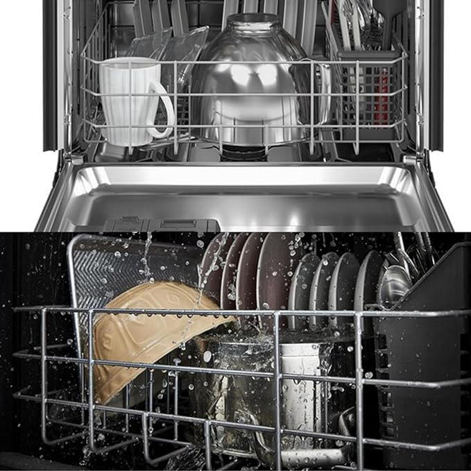 Stainless Steel W10728159 Dishwasher Lower Rack Replacement for KitchenAid Maytag Dishwasher Parts with Wheels W10525646 KDFE104DSS2 Lower Dishrack 22" x 20.7" Whirlpool Dishwasher Bottom Rack Drawer
