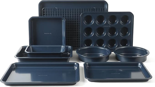 Calphalon Legacy 10 Piece PFA Free Nonstick Bakeware Set - Navy Blue