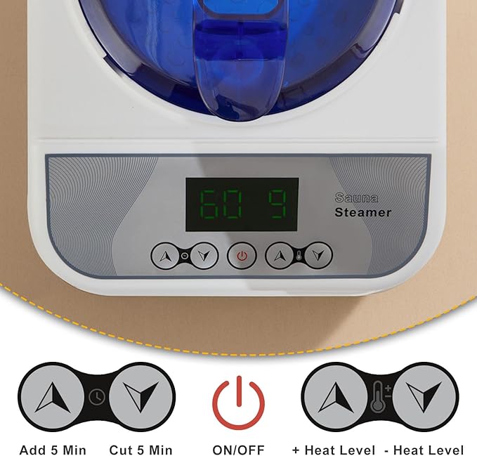 Sauna Steamer Machine for Home, 1300W 1.8qt Steam Generator, Portable Steamer Pot with Remote Control, Oil Diffuser, 5-60 min Timer, 9 Levels, Heat up to 140°F