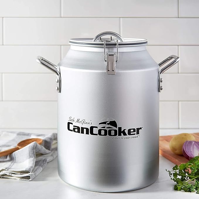 CanCooker Convection 4 Gallon Steam Cooker Bundle with 100-Page Recipe Cookbook – Durable Anodized Aluminum, Multi-Heat Source Compatible, Fast & Healthy Cooking