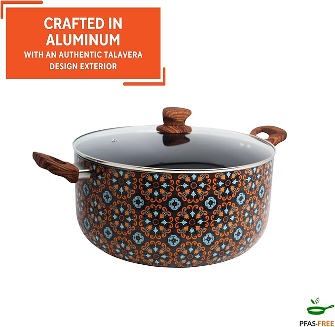 IMUSA 10Qt Talavera Dutch Oven w/Blk