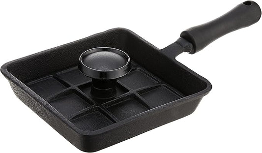 Norpro Mini Cast Iron Panini Pan with Press, 5.9 IN, As Shown