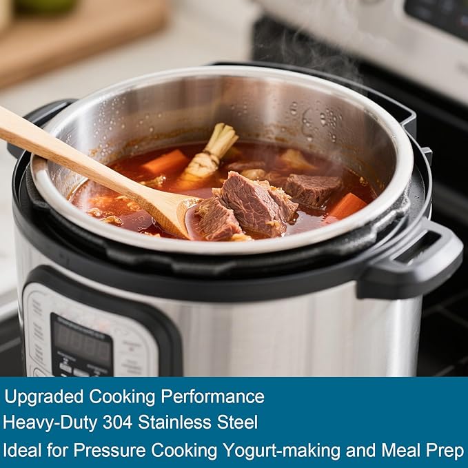 Stainless Steel Inner Pot for Instant Pot 3-Qt, 304 (18/8) Stainless Steel Replacement Pot for Instant Pot 3-Quart, Insert for Insta Pot, Liner for Instantpot with Thick Bottom, Non-Toxic (No Teflon)