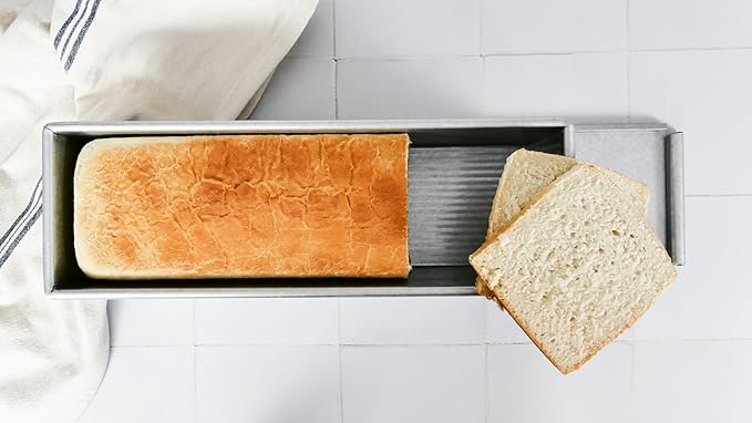 USA Pan Bakeware Pullman Loaf Pan with Cover,13 x 4 inch,Nonstick & Quick Release Coating,Made in the USA from Aluminized Steel,(Pack of 3)