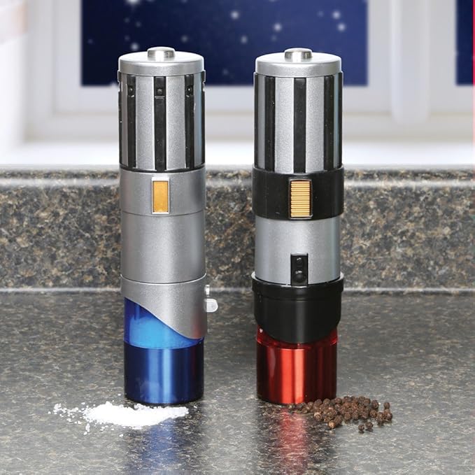 Star Wars Lightsaber Electric Salt and Pepper Mill Grinder (Pack of 2)