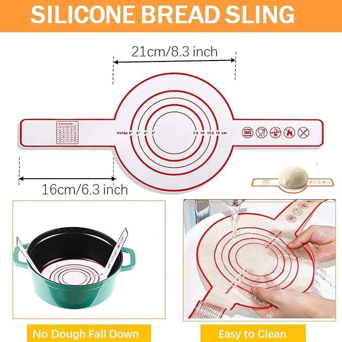 Sourdough Starter Kit with Proofing Baskets - 24oz Glass Jar, 9" Round & 10" Oval Banneton Set, Dough Whisk, Scraper & Baking Tools for Artisan Bread Making (Includes Temperature Guide)