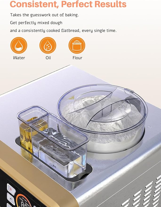 Fully Roti Maker, Automatic Chapati Maker,Roti & Chapati Maker, With 3 Temperature Settings, ElectricMachine for Chapati/Paratha/Tortilla/Thin Pancakes/Crepes