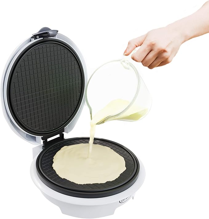 Waffle Cone Maker - Electric Nonstick Waffle Iron with Shaper Cone Included - Small Kitchen Appliances (White)