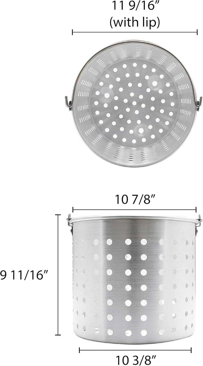 Thunder Group 24 Quart Aluminum Steamer Basket Fits ALSKSP005