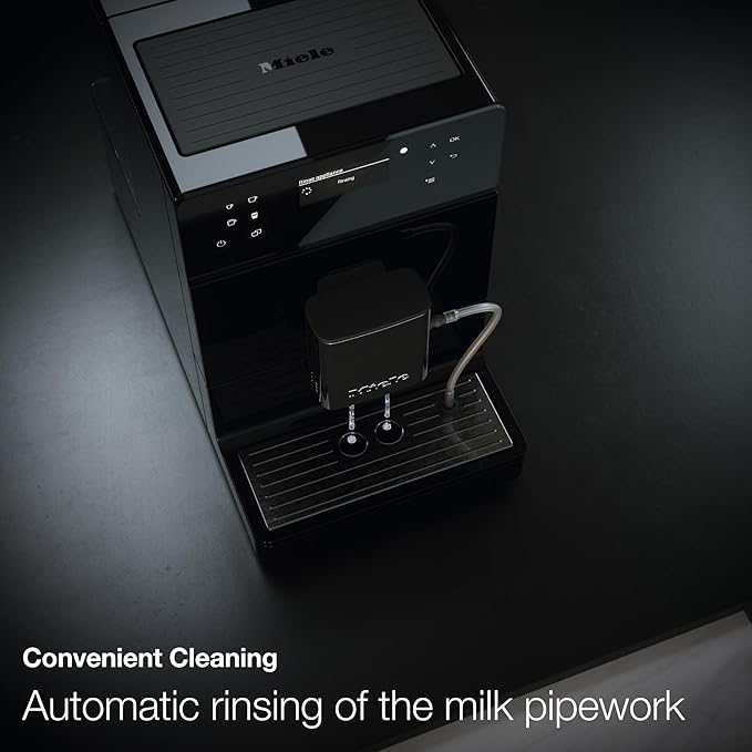 Miele CM 5310 Silence Automatic Coffee Maker - With OneTouch for Two, AromaticSystem, Individual Profile Settings, and Cleaning Programs, in Obsidian Black