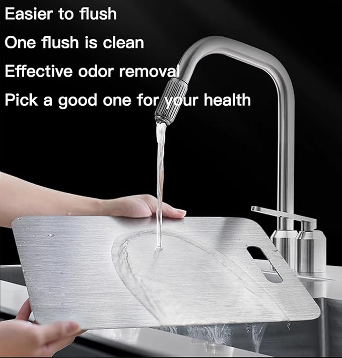 Titanium Cutting Board, New Upgrade Pure Titanium Cutting Boards for Kitchen,Food Grade 316 Stainless Steel Cutting Board，Double sided Dishwasher Safe 13.4 * 9inch