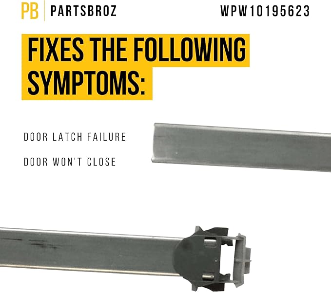 PartsBroz WPW10195623 Dishrack Slide Rail Track - Compatible With Whirlpool KitchenAid Kenmore Maytag Dishwasher - Replaces AP6016779 W10195623 1872169 PS11750072 W10324563 W10331879