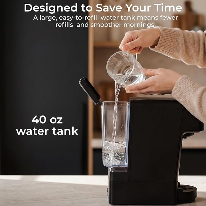 Coffee Machine – Compatible with Senseo Pods – Fast Brewing Single-Serve Coffee Maker with Rich Flavor Extraction, Crema Layer, Space-Saving Sleek Design, Barista-Quality Taste