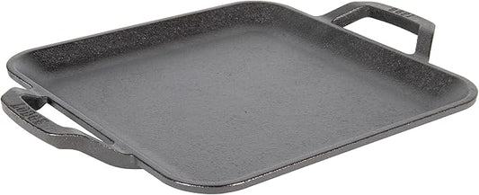 Lodge 11" Cast Iron Square Griddle - Chef Collection - For Indoor & Outdoor Cooking - Superior Heat Retention - Durable Cast Iron - Seasoned Kitchen Griddle
