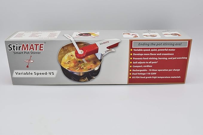 StirMATE Automatic Pot Stirrer GEN 3- Variable Speed, Self-Adjusting, Powerful, Cordless