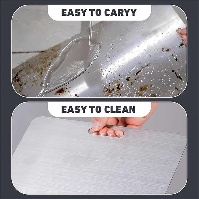 Titanium Cutting Board - 2026 New Upgrade 100% Pure Titanium Cutting Boards for Kitchen Double Sided Non Toxic Titanware Cutting Board,Hygiene Durable Dishwasher Safe Chopping Board (14"L x 10"W)