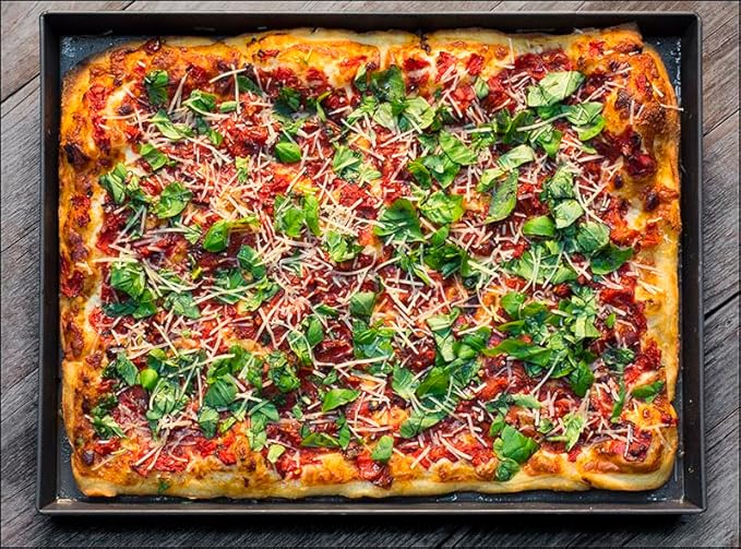 Lloyd Pans Kitchenware Grandma Style Pizza Pan 16 Inch by 12 Inch by 1 Inch - PSTK