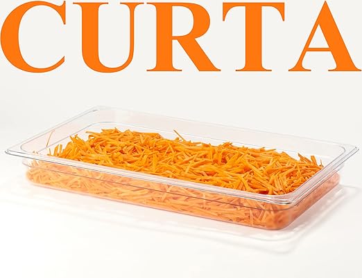CURTA 6-Pack Full Size 2.5" Deep NSF Polycarbonate Food Pans | Dishwasher & Freezer Safe Clear Container for Prep Tables, Buffet, Salad Bar, Commercial & Home Kitchen