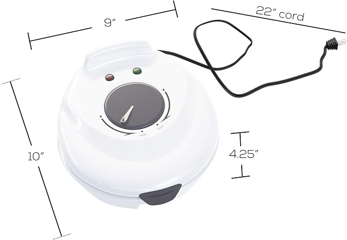Waffle Cone Maker - Electric Nonstick Waffle Iron with Shaper Cone Included - Small Kitchen Appliances (White)