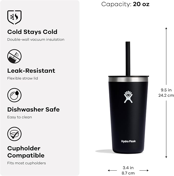 Hydro Flask 20 Oz All Around Tumbler Straw Lid Aloe