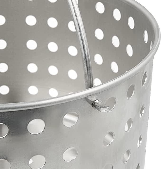 TrueCraftware-100 qt Aluminum Steamer Basket 18-1/4" x 15-3/8" fits 100 qt Stock Pot- Steamer Cookware Insert Steamer Basket Steamer Insert for Veggie Fish Seafood Cooking