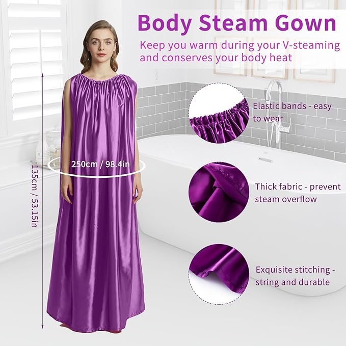 Yofuly Yoni Steamer for Women, Wooden V Steam at Home Kit with Gown, Cushion and Healing Crystal, Wood Steaming Seat for Feminine Odor, PH Balance, Postpartum Care and Cleansing