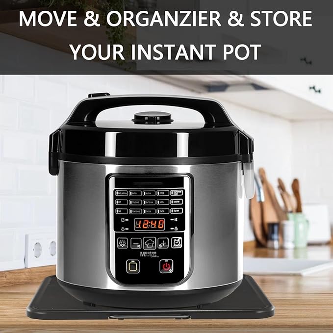 Kitchen Caddy Sliding Tray, Appliance Coffee Maker Slider Large Rolling Tray Under Cabinet Countertop Storage Moving Sliders for Stand Mixer Air Fryer Toaster Blender with Wheels -13.8'' W × 11.7''D