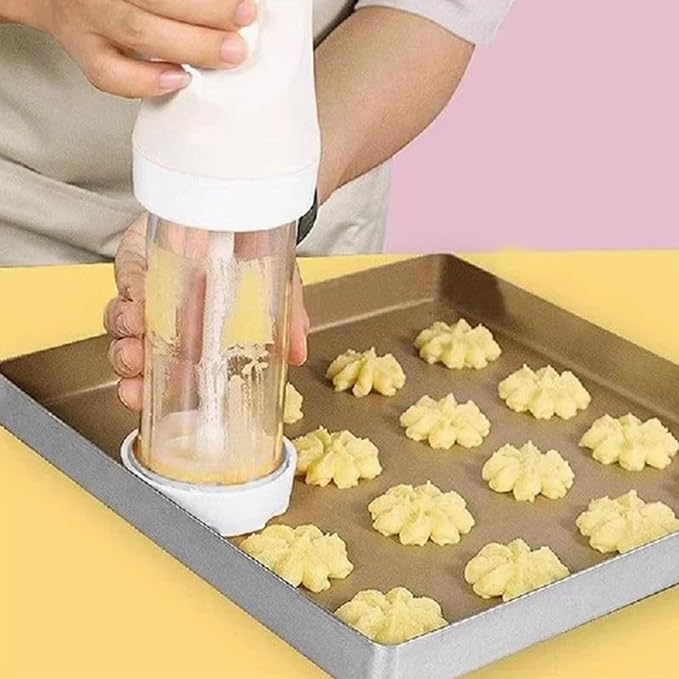 Electric Cookie Press Set, Cookie Press Gun Cookies Press Cake Cookies Maker Kit with 12 Discs and 4 Icing Tip for DIY Cookies Decoratin