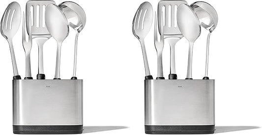OXO Stainless Steel Kitchen Tools | Prep & Serve | Modern Style | 6-Piece Set | Pack of 2