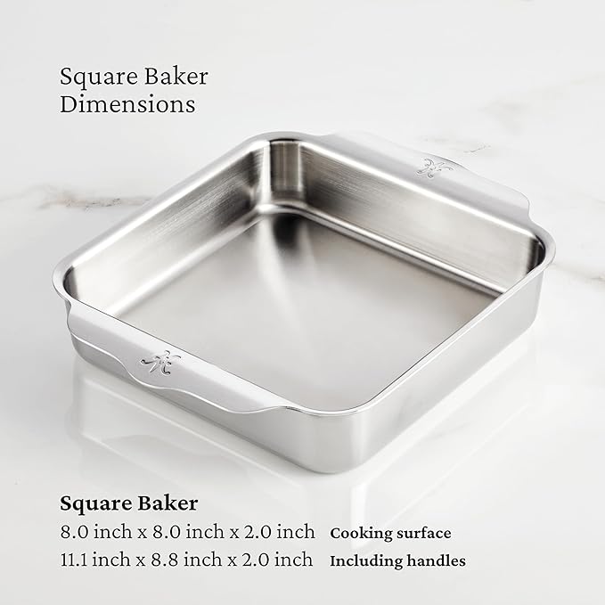 Hestan Provisions OvenBond - 8" x 8" Stainless Steel Square Baking Pan