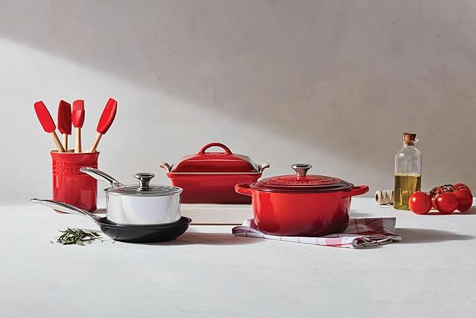 Le Creuset Stoneware & Silicone 5pc. Utensil Crock Set, Peche